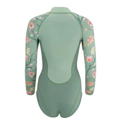Loum Shorty manga larga cremallera frontal para mujer Aquabelle