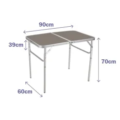 Marbueno Summer Mesa plegable de camping ajustable en altura 10031 D25 90x60x39/70 cm Surtido