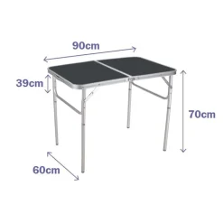 Marbueno Summer Mesa plegable de camping ajustable en altura 10031 D25 90x60x39/70 cm Surtido