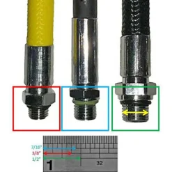 Metalsub Latiguillo Fitting Adapter Male 3/8 Female 1/2