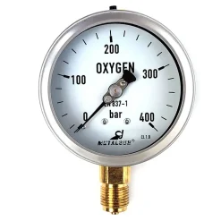 Metalsub Manómetro Oxygen Classe 1 100 Mm 0-400 Bar