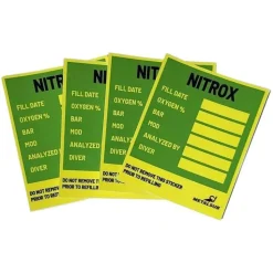 Metalsub Pegatina Tank Nitrox Mixture 4 unidades