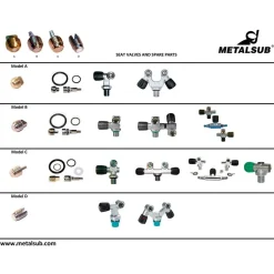 Metalsub Válvula botella de buceo Stem Model A/B