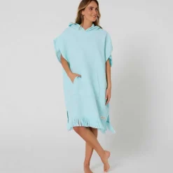 Ocean & Earth Poncho Waffle hooded