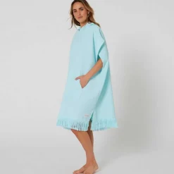 Ocean & Earth Poncho Waffle hooded