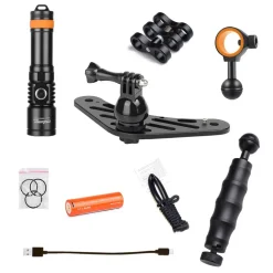 Orcatorch Linterna D710V Combo Kit Single Promo Pack