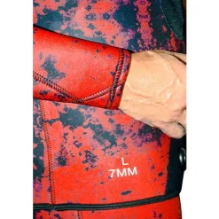 Picasso Traje húmedo de pesca submarina Camo Blood 7 mm
