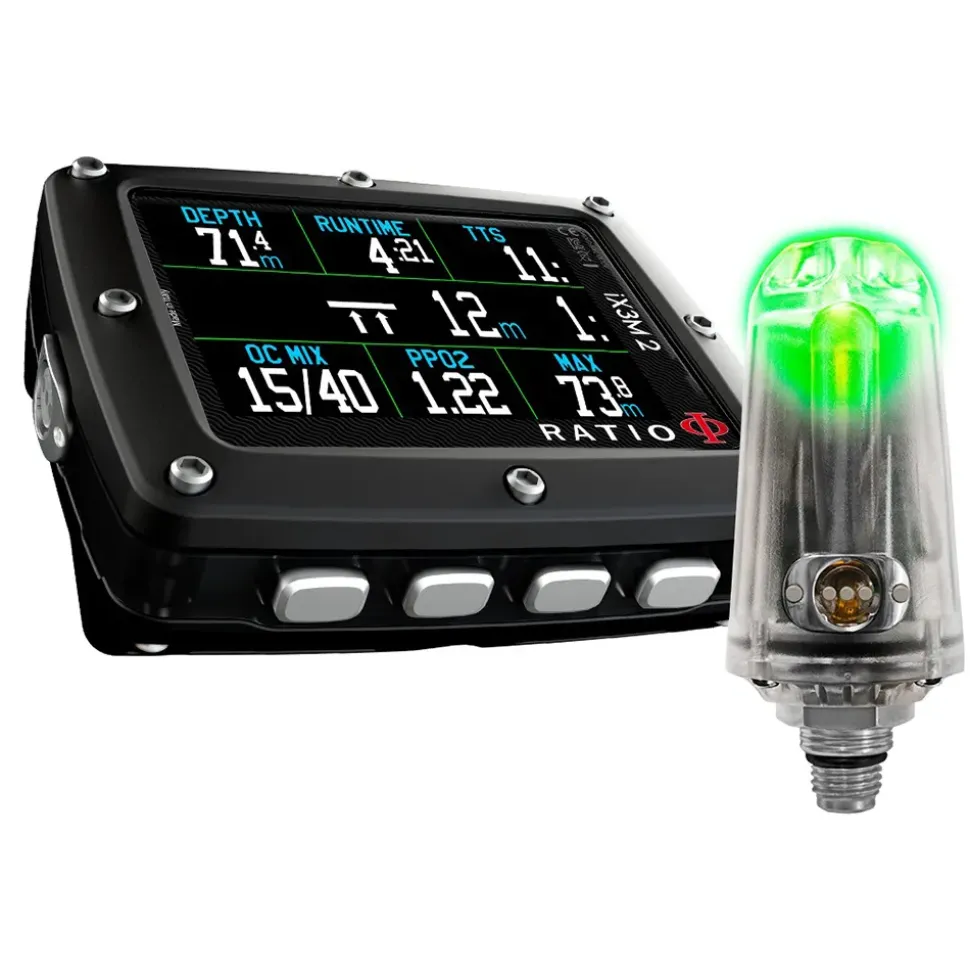Ratio Ordenador de buceo IX3M2 Tech + Transmitter + Shell Box