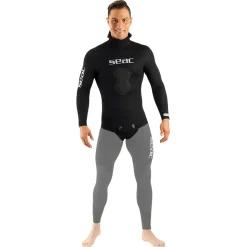 SEAC Chaqueta de pesca submarina Black Shark Open Cell 7 mm