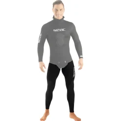 SEAC Pantalones de pesca submarina Black Shark Open Cell 7 mm