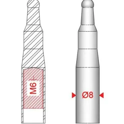Sigalsub Punta Slip-Tip M6 7.25 mm
