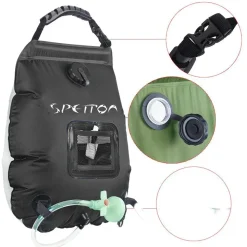 Spetton Ducha solar portátil con grifo y termómetro