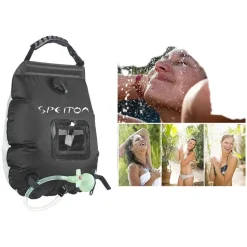 Spetton Ducha solar portátil con grifo y termómetro