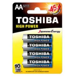 Toshiba Pila alcalina AA High Power LR6 4 unidades