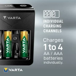 Varta Cargador LCD Pug+ con 4 pilas AA de 2100 mAh